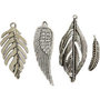 Veren, antiek zilver, d 29-55 mm, gatgrootte 12-20 mm, 4x10 stuk/ 1 doos