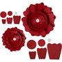 Bloemen - Rood - Rood - 15+25 cm - 230 gram - 2 stuk