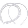 Haarbanden, wit, B: 8 mm, 20 stuk/ 1 doos