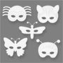 Insectenmaskers, wit, H: 14-17 cm, B: 19,5-23 cm, 230 gr, 16 stuk/ 1 doos
