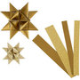 Papieren vlechtstroken, goud, L: 44+78 cm, d 6,5+11,5 cm, B: 15+25 mm, glitter,vernis, 40 stroken/ 1 doos