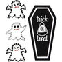 Stickers met strasstenen, spoken en kist, 14x17 cm, 1 vel