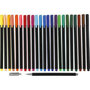 Colortime Fineliner , diverse kleuren, lijndikte 0,6-0,7 mm, 24 stuk/ 1 doos