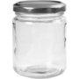 Glazen pot, transparant, H: 9,1 cm, d 6,8 cm, 240 ml, 12 stuk/ 1 karton