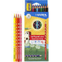 Groove Dunne Kleurpotloden, diverse kleuren, L: 18 cm, vulling 3,3 mm, 12 stuk/ 1 doos
