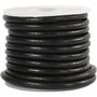 Leerkoord, zwart, dikte 4 mm, 5 m/ 1 rol