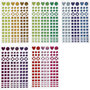 Mozaiek stickers, diverse kleuren, d: 8-14 mm, 11x16,5 cm, 10 vel/ 1 doos
