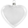 Plat glazen hart, H: 7,8 cm, B: 9 cm, dikte 2,1 cm, 6 stuk/ 1 karton