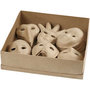 Maskers, H: 12-21 cm, 6x10 stuk/ 1 doos
