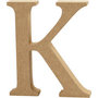 Houten letter K MDF 8 cm