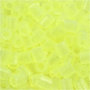 Strijkkralen, neon geel (32223), afm 5x5 mm, gatgrootte 2,5 mm, medium, 1100 stuk/ 1 doos