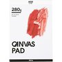 Canvas blok, wit, A4, 280 gr, 10 vel/ 1 stuk