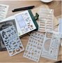 Sjablonen Tekenen - Sjablonen schrijven - Handlettering - Bullet Journaling - Labels - Vlaggetjes - Cijfers - Pijlen - Decoratie - 12 stuks