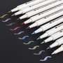 Krijtstift met kwastje - Brush stiften - Stiften zachte punt - 1-2mm - metallic kleuren - 10 stuks