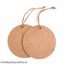 Houten rondje 9 x 9 cm 2 stuks