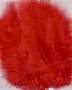 Marabou veren rood 15 stuks
