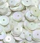 Pailletten cup vorm iriserend wit 6 mm 1000 stuks