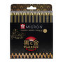 Pigma Micron set 10 + 2 fineliners Black & Gold edition