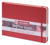 Schetsboek - Tekenboek - Harde kaft - Met Elastiek - Rood - 21x14,8cm - 140gr - 80blz - Talens