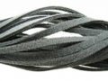 Imitatie suede veter grijs 3 mm