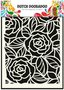 Cirkelsjabloon - Hobbysjabloon - Mask Art Sjabloon - Big Roses - 14,8x21cm - A5 - Dutch Doobadoo