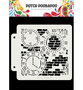 Cirkelsjabloon - Hobbysjabloon - Mask Art Sjabloon - Grunge Clock - 15x16cm - Dutch Doobadoo