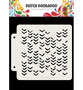 Cirkelsjabloon - Hobbysjabloon - Mask Art Sjabloon - Grunge Chevrons - 15x16cm - Dutch Doobadoo