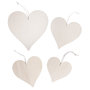 Houten harten set 4 stuks