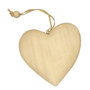 Houten hart hanger 7 cm