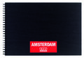 Schetsboek - Tekenboek - Met ringband - Zwarte Kaft - Wit Papier - A3 - 250 grams  - Amsterdam