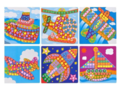 3D Eva Foam Stickers - Mozaiek puzzelen met vilt - Boot, Helikopter, Vliegtuig, Raket - Kinderen - Educatief - 6 stuks