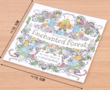 Kleurboek Volwassenen - Betoverd Bos - Enchanted Forest - 18,5x18,5cm - 24 Tekeningen - 210 grams