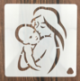 Sjablonen Tekenen - Sjablonen schrijven - Handlettering - Bullet Journaling - Moeder met baby knuffelen - 15x15cm