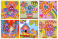 3D Eva Foam Stickers - Mozaiek puzzelen met vilt - Beer, Bloemen, Hartje, Vlinder, Vogel, Konijn - Kinderen - Educatief - 6 stuks
