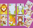 Puzzel Stickers - Zelf Gezichten Maken - Dieren - Olifant, Aap, Leeuw, Zebra, Giraffe, Beer - 6 dieren + stickers