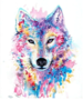 Schilderen op nummer - Painting on numbers - Wolf - Hond - Acrylverf - Canvas Linnen - Met 3 kwastjes - Geen frame - 40x50cm 