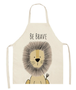 Schort - Keukenschort - Schort voor koken - Kinderen - Canvas - Leeuw - Be Brave - 38x47cm