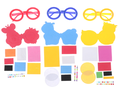 Bril versieren met vilt - 3D Eva Foam Stickers - Knutselen - Feestbril - Verkleden - Masker - Kinderen - Blauw - 1 stuk