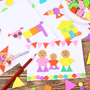 3D Eva Foam Stickers - Figuren puzzelen met vilt -  Zelfklevend - Kinderen - Educatief - Kleurrijk - 100 stukjes