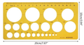 Cirkelsjabloon - Tekensjabloon met verschillende cirkels - Met liniaal 18cm