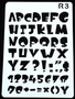 Lettersjablonen - Sjabloon met letters - Alfabet - ABC - Cijfers - Handlettering - Bullet Journaling - #R3 - 17,8X26cm