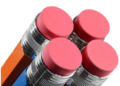 Reuze Grafietpotlood - Met Gum - 35cm - Rood - 1 stuk