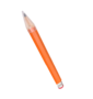 Reuze Grafietpotlood - Met Gum - 35cm - Oranje - 1 stuk