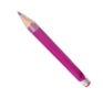 Reuze Potlood - Met Gum - 35cm - Paars - 1 stuk