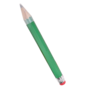 Reuze Potlood - Met Gum - 35cm - Groen - 1 stuk