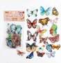 Stickers - Vlinder - Butterfly - Scrapbook plaatjes - Verschillende vrolijke kleuren - 40 stuks