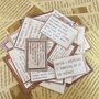 Scrapbook stickers - Vintage Stickers - Woordenboek Stijl - Woorden met uitleg - Engels - Koffiebruin - 27 stuks
