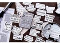 Scrapbook stickers - Quotes - Wit - 2-3,5cm - 46 stuks