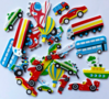3D Eva Foam Stickers - Voertuigen - Auto, Bus, Vliegtuig, Helikopter, Boot - Zelfklevend - Kleurrijk - 28 stukjes