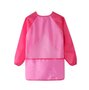 Schort - Verf schort - Schort voor knutselen - Knutselschort - Kinderen - Waterdicht - Lange mouwen - Roze - 60x45cm